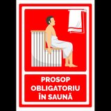 Indicator pentru prosop obligatoriu in sauna